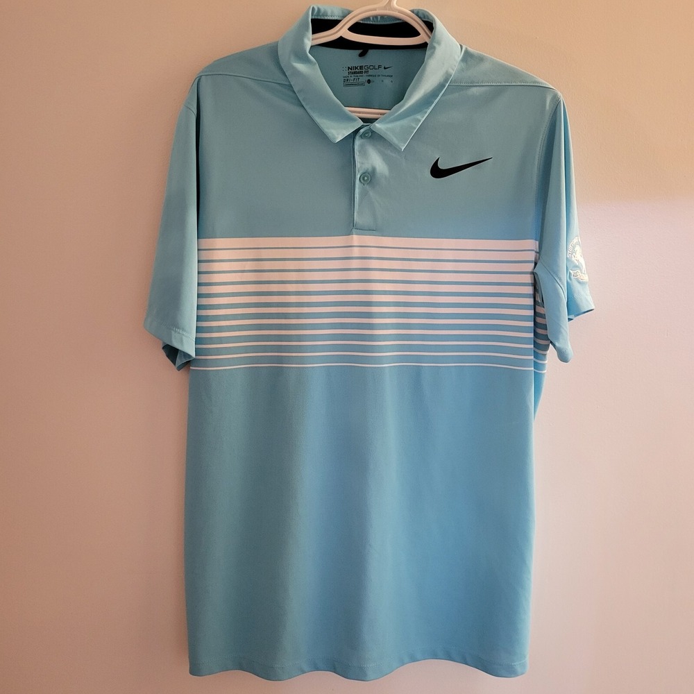 Nike Golf Dri-Fit Polo Shirt Men's Size Large Stuttgart Golf Club Germany Blue